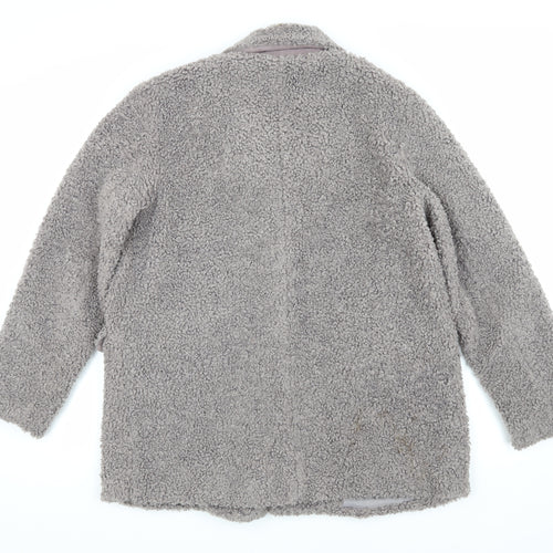 ICHI Grey Women's Basic Jacket, Size M, Collared