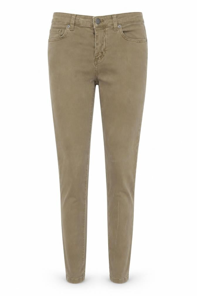 Front view of White Stuff Women's Brown Skinny Jeans, size 8, Slim Fit