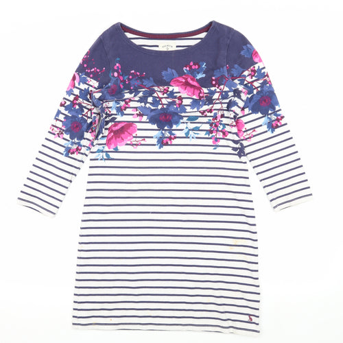 Joules Women's Multicoloured Floral Shift Dress Size 10