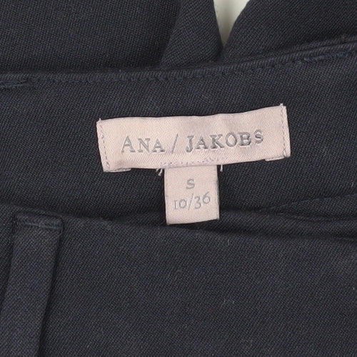 Ana Jakobs Women's Black Straight Leg Trousers Size 10