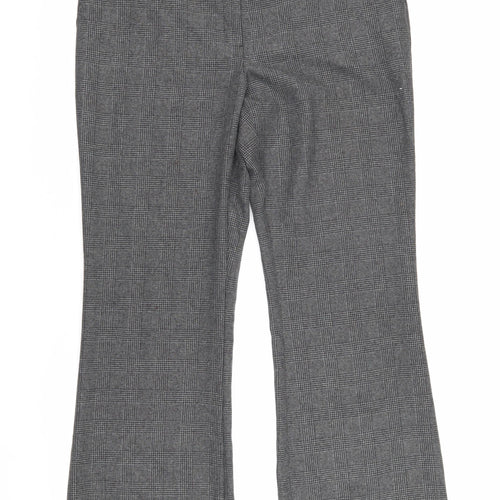 Evie Women's Grey Check Dress Pants, Size 14