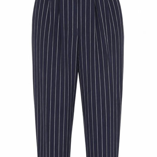 Nasty Gal Women's Blue Striped Trousers, Size 4