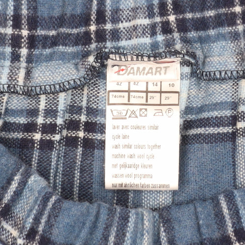 Damart Women's Blue Pleated Wool Skirt UK 14