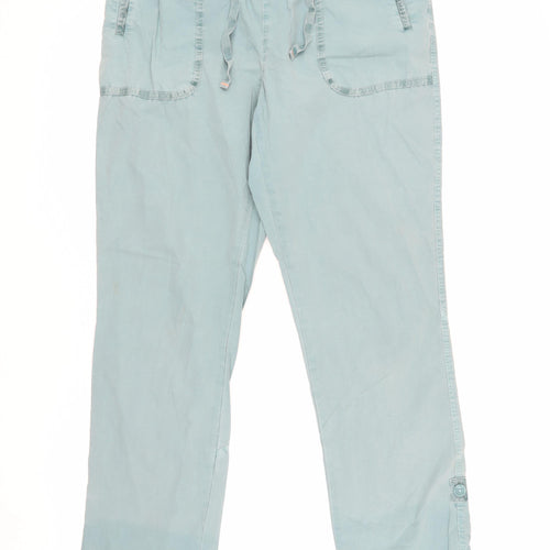 White Stuff Women's Blue Cargo Trousers Size 14