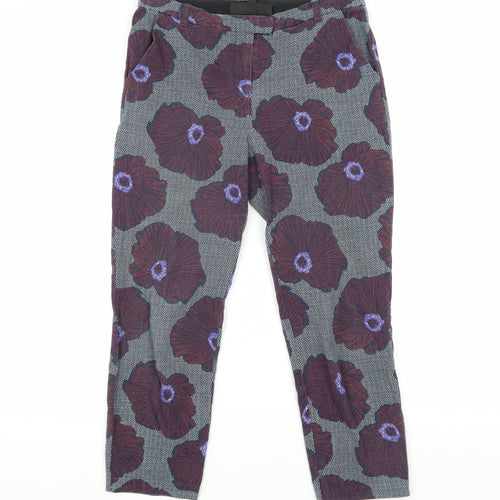 Topshop Womens Multicoloured Floral Trousers Size 10