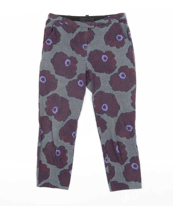 Topshop Womens Multicoloured Floral Trousers Size 10