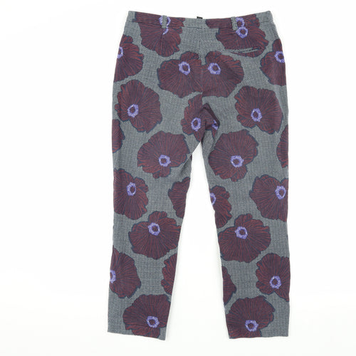 Topshop Womens Multicoloured Floral Trousers Size 10