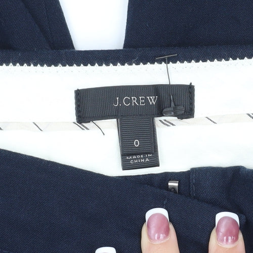 J.Crew Womens Blue Trousers Size 2XS Straight Leg