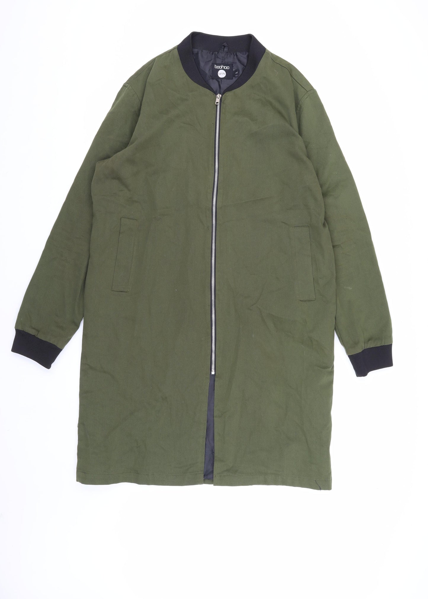 Boohoo Man Green L Bomber Jacket for Men, Casual & Stylish