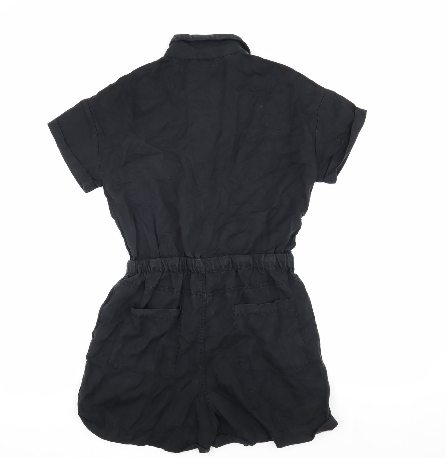 Marks and Spencer Girls Black Jumpsuit 12-13 Years Short Sleeve