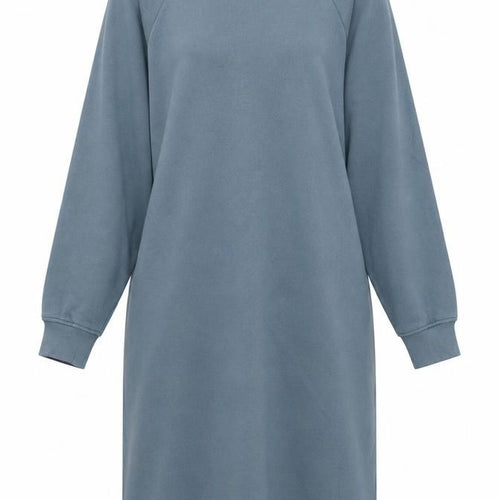 Monki Women's Blue Jumper Shirt Dress, Size S, Long Sleeve