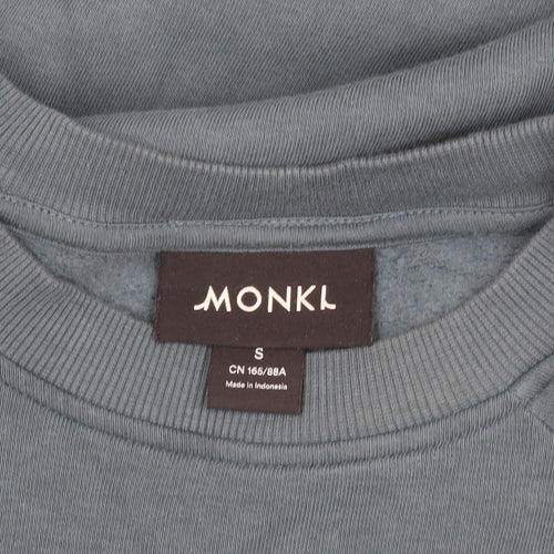 Monki Women's Blue Jumper Shirt Dress, Size S, Long Sleeve
