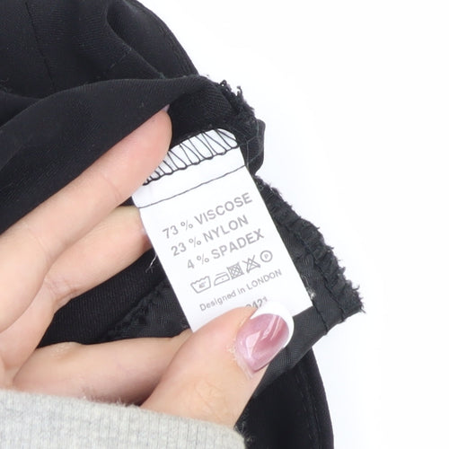 Jane Norman Black Flared Trousers - Women's Size 10