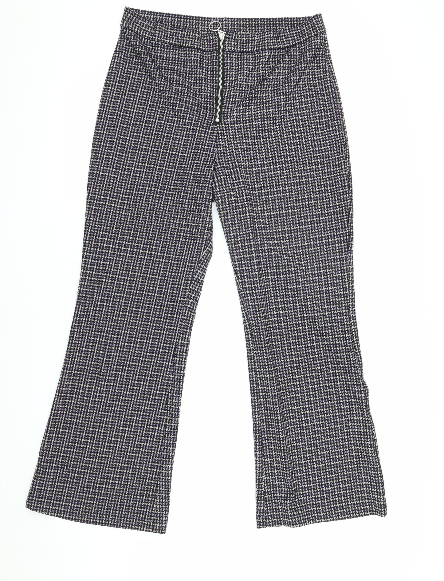 Monki Women's Multicoloured Flared Trousers M