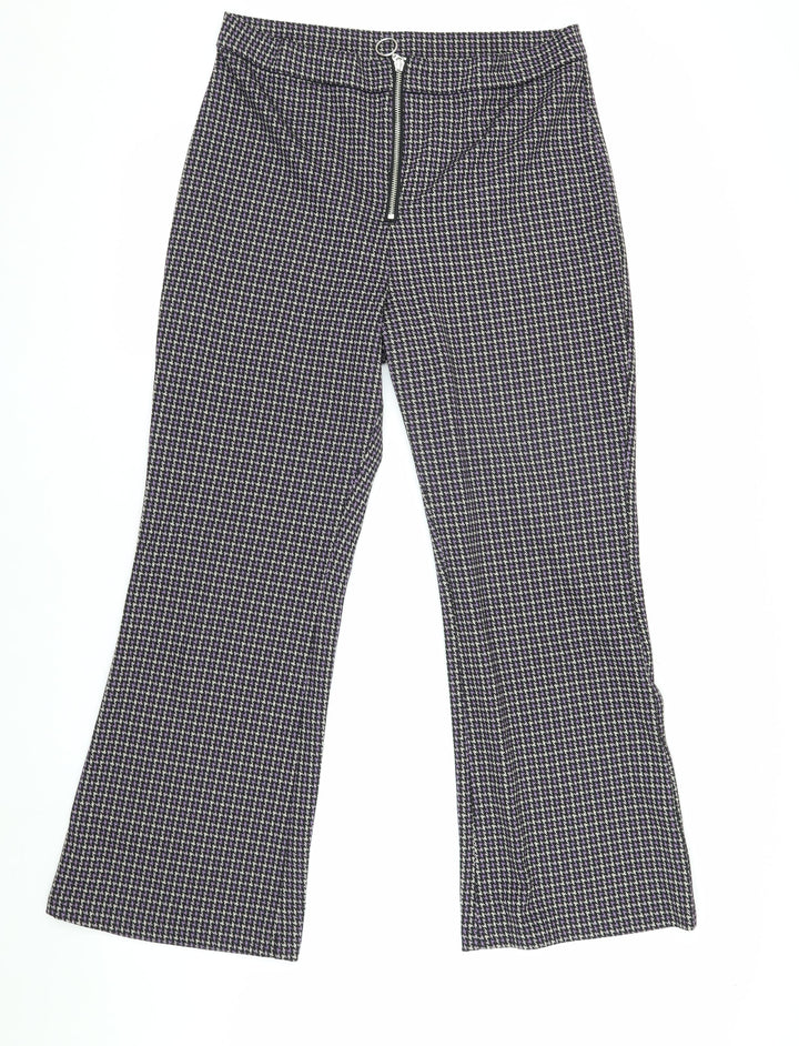 Monki Women's Multicoloured Flared Trousers M
