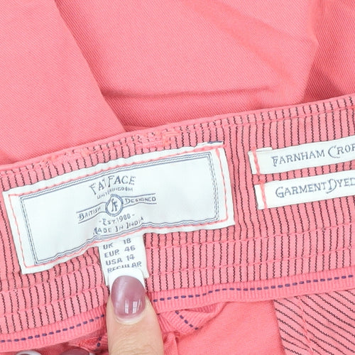 FatFace Pink Cropped Trousers - Women Size 18