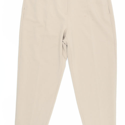 Marks and Spencer Women's Beige Ankle Trousers Size 16