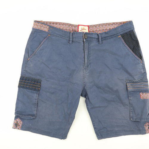 Joe Browns Men's Blue Cargo Shorts Size 38