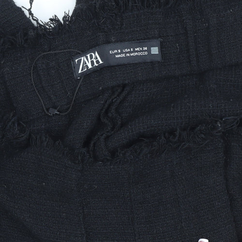 Zara Women's Black Wide-Leg Trousers Size S
