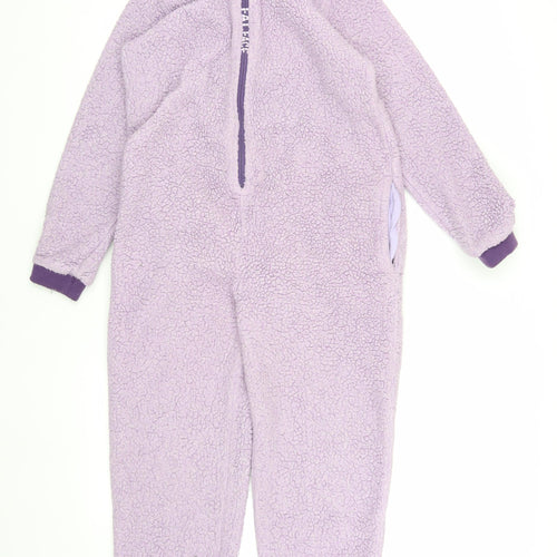Fat Face Girls Purple Hooded Fleece One Piece 12-13 Years