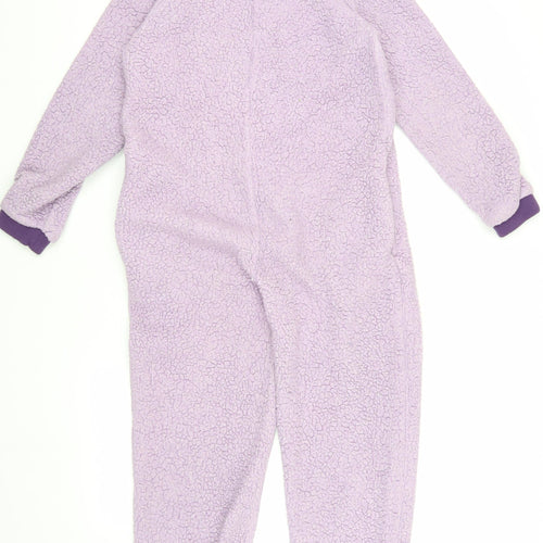 Fat Face Girls Purple Hooded Fleece One Piece 12-13 Years