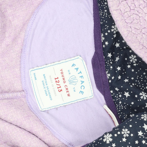 Fat Face Girls Purple Hooded Fleece One Piece 12-13 Years