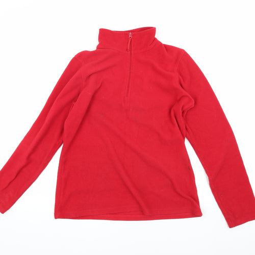 Mountain Warehouse Men's Red Medium 1/4 Zip Fleece Sweatshirt
