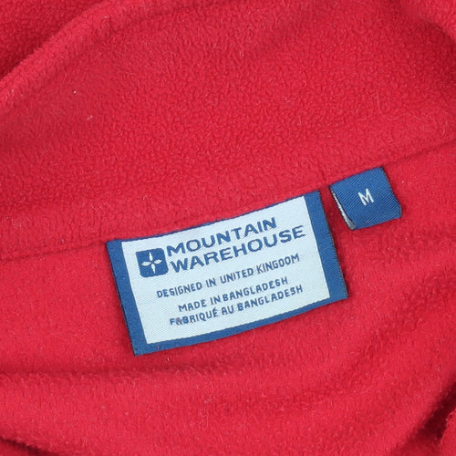 Mountain Warehouse Men's Red Medium 1/4 Zip Fleece Sweatshirt