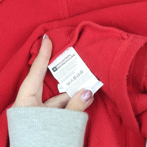 Mountain Warehouse Men's Red Medium 1/4 Zip Fleece Sweatshirt