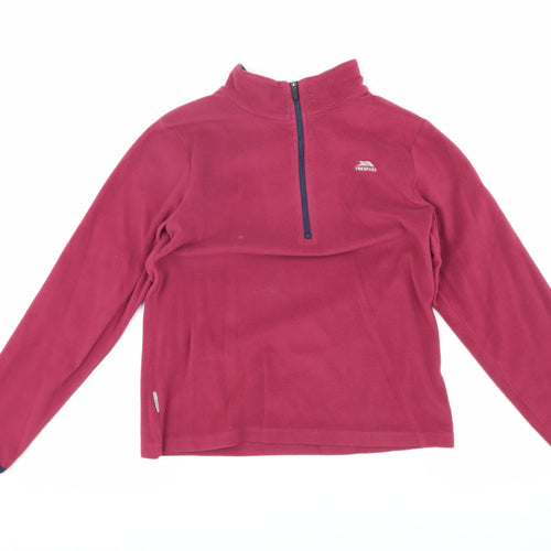 Trespass Girls Pink Fleece Pullover Sweatshirt 9-10 Years