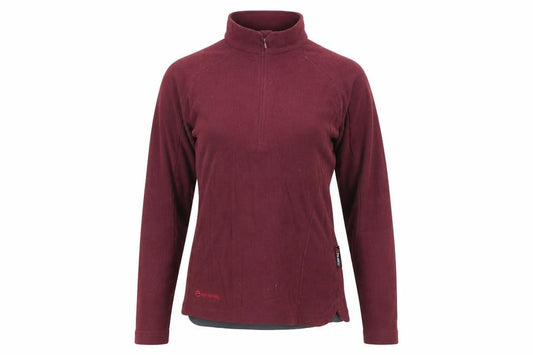 Front view of Sprayway Women's XS Red Fleece 1/2 Zip Sweatshirt