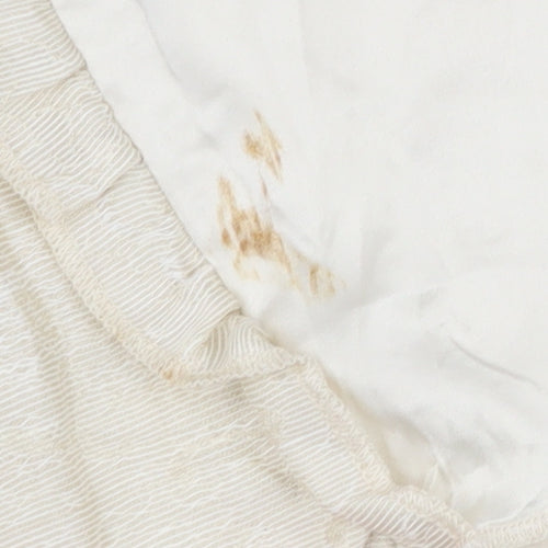 Per Una Beige Women's Size 12 V-Neck Ringer Blouse