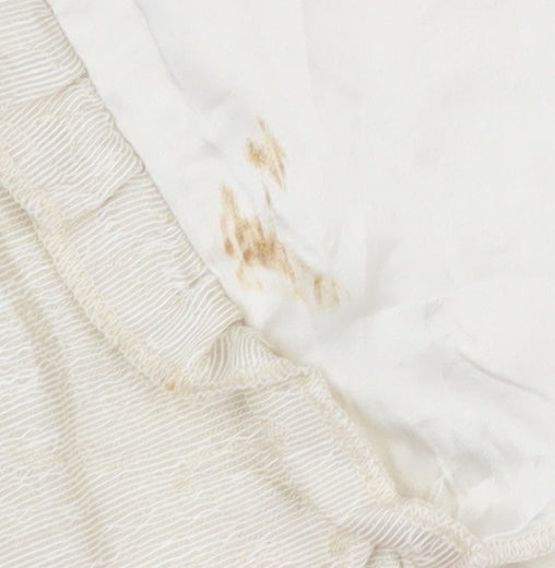 Per Una Beige Women's Size 12 V-Neck Ringer Blouse