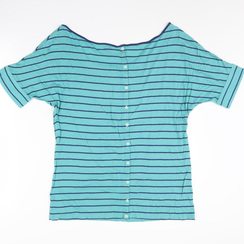 Timberland Unisex Blue Striped T-Shirt - Medium