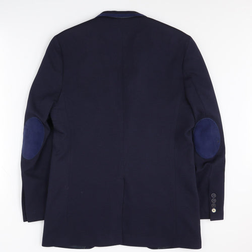 Swade Men's Navy Blazer, Size 38, Regular Fit, Two-Button