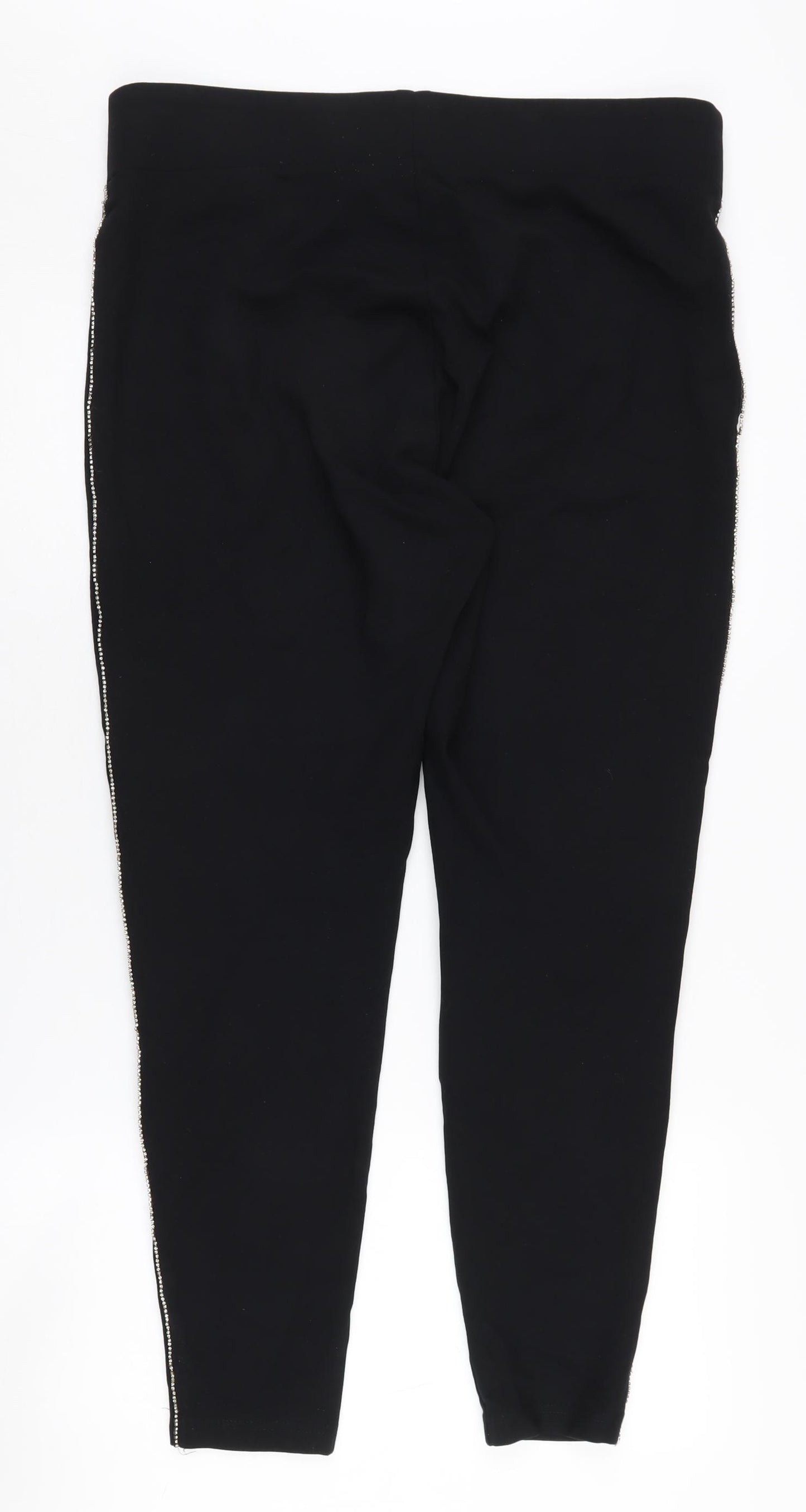 Marks and Spencer Women's Black Rhinestone Leggings, Size 18