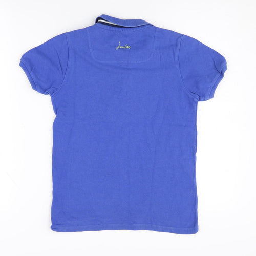 Joules Boys Blue Polo Shirt 9-10 Years Cotton Casual
