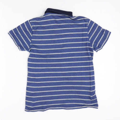 Tiny Button Boys Blue Striped Polo Shirt 7-8 Years