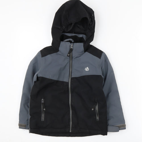 Dare 2b Boys Black Grey Colourblock Puffer Jacket 3-4 Years