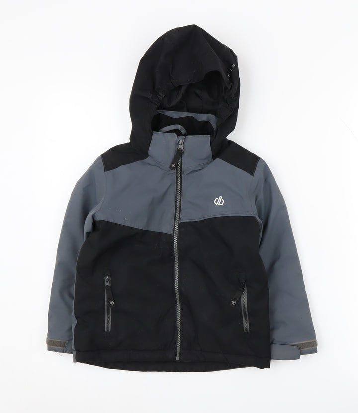Dare 2b Boys Black Grey Colourblock Puffer Jacket 3-4 Years