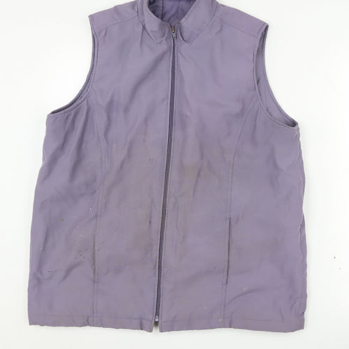EWM Women's Purple Polyester Waistcoat M