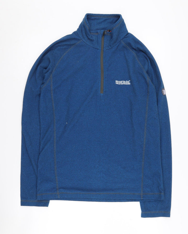 Regatta Men's Blue 1/4 Zip Sweatshirt - Size M Outdoor