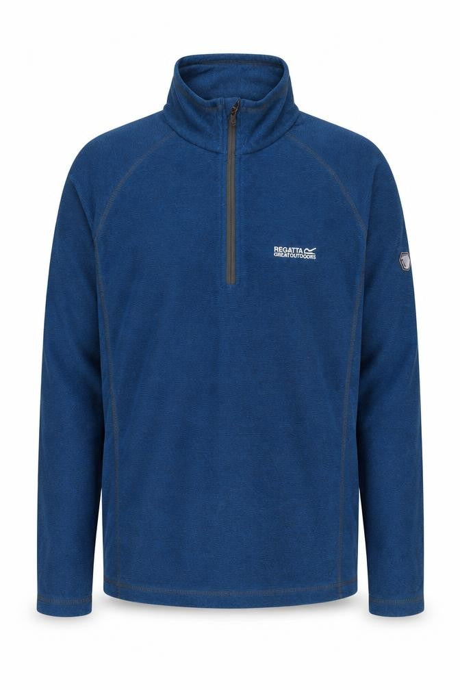 Front view of Regatta Men's Blue 1/4 Zip Sweatshirt -, size M, Outdoor