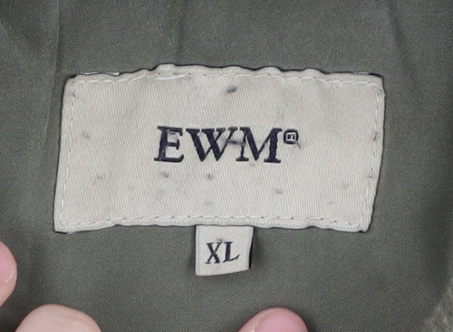 EWM Men's Green Basic XL Jacket for Autumn