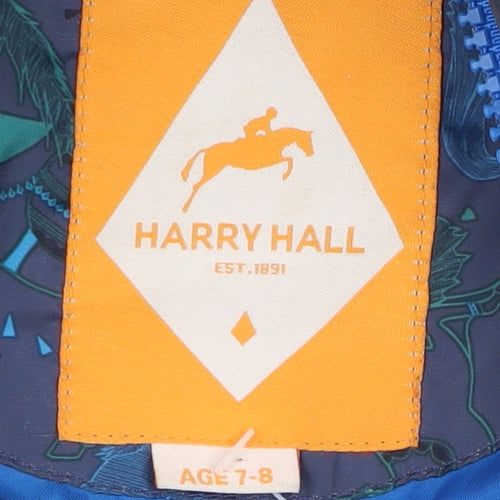 Harry Hall Boys Blue Puffer Vest 7-8 Years, Animal Pattern