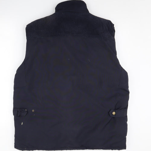 Euro Denim Men's Blue Waistcoat M with Pockets