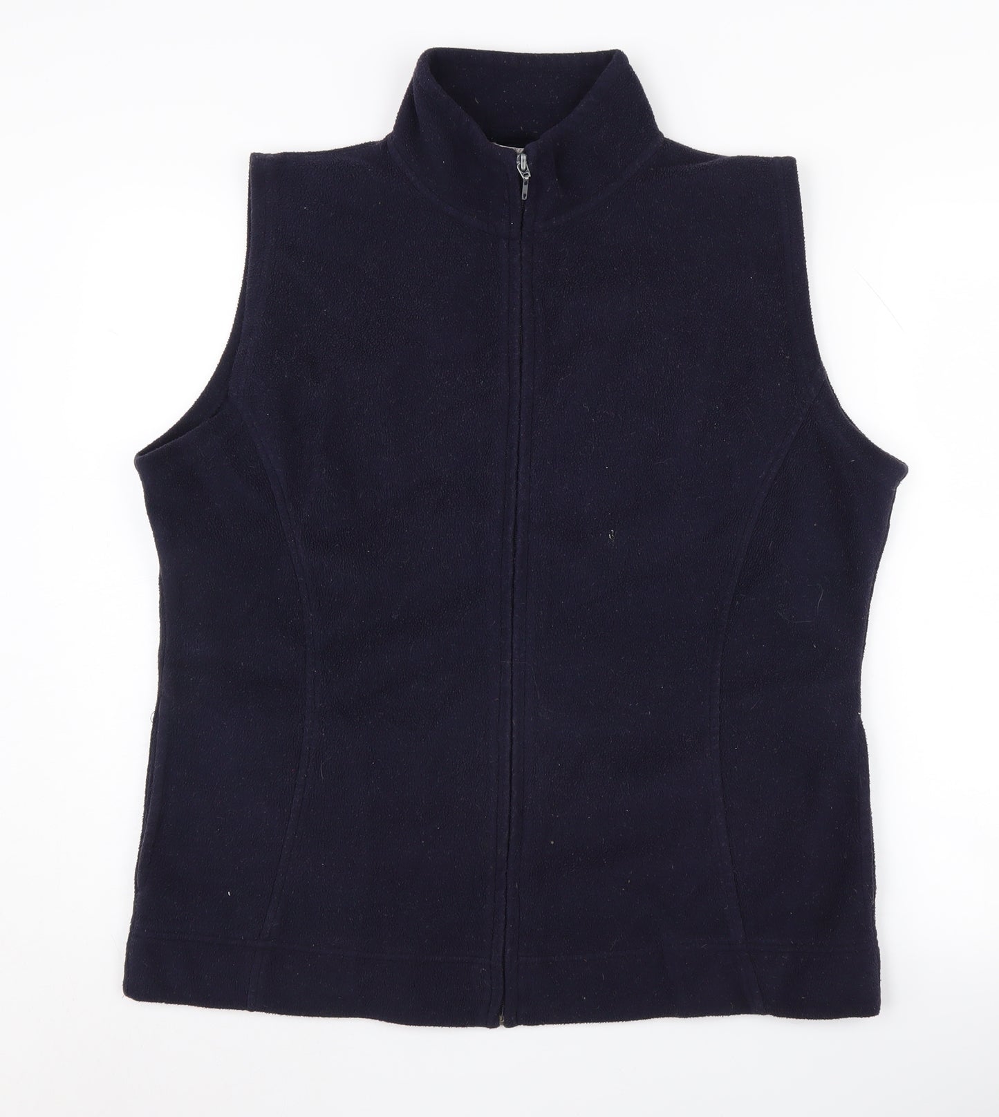 EWM Women's Blue Fleece Waistcoat, L, Casual Zip