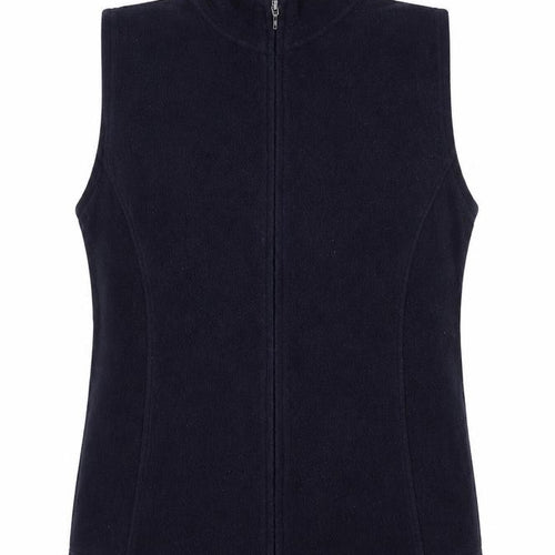 EWM Women's Blue Fleece Waistcoat, L, Casual Zip