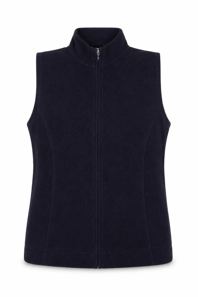 EWM Women's Blue Fleece Waistcoat, L, Casual Zip