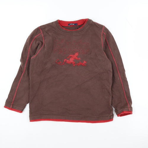 Tintin Boys Brown Graphic Print Pullover Sweatshirt 11-12 Years